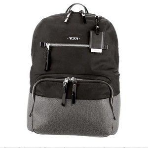Tumi Voyageur Halle Nylon Coated Canvas Black Earl Gray Backpack